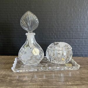 Princess House Vintage Heritage 24% Lead Crystal 5-Piece Vanity Set